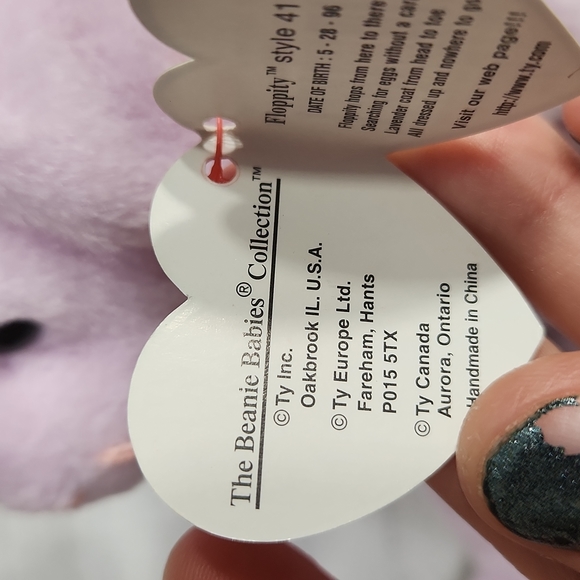 🕸TY FLOPPITY BEANIE BABY RARE ORIGINAL 1ST EDITION PVC PELLETS - Picture 6 of 10